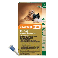 Advantage Multi (Advocate) Small Dogs 3-9 Lbs (Green) 3 Doses