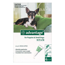 Advantage Small Dogs/ Pups 1-10lbs (Green) 4 Doses