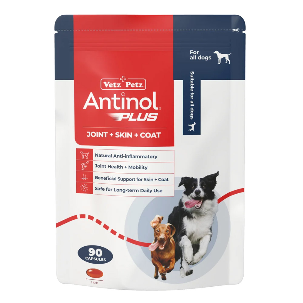 Antinol Plus Natural Anti Inflammatory Joint & Mobility Capsules For Dogs 90 Capsules