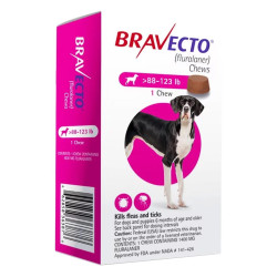 Bravecto For Extra Large Dogs 88-123lbs (Pink) 1 Chews