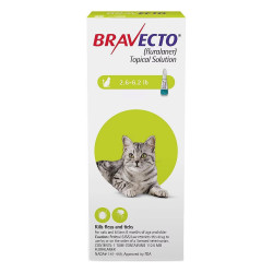 Bravecto Spot-On For Small Cats 2.6 Lbs - 6.2 Lbs (Green) 1 Pack
