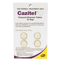 Cazitel Flavoured Allwormer For Dogs 10kg (Purple) - 22lbs 1 Tablet