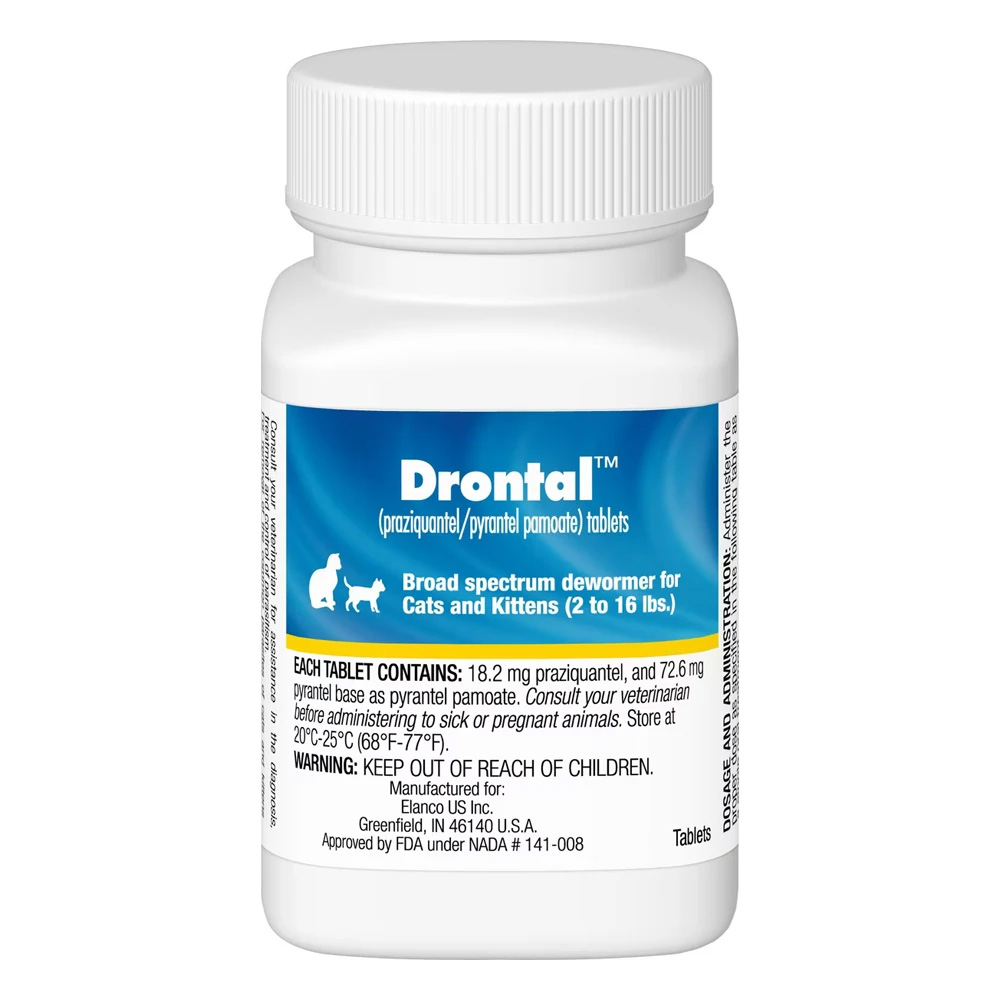 Drontal For Small Cats 4kg ( 8.8lbs) 2 Tablet