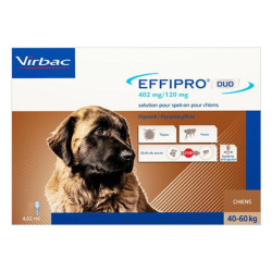 Effipro Duo Spot-On For Extra Large Dogs Over 88 Lbs (Brown) 4 Pack