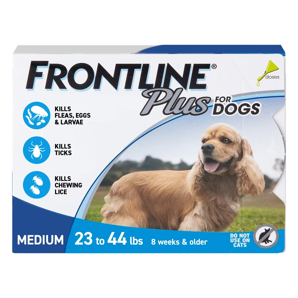 Frontline Plus For Medium Dogs 22 To 44lbs (Blue) 3 Doses