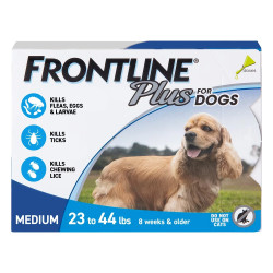 Frontline Plus For Medium Dogs 22 To 44lbs (Blue) 3 Doses