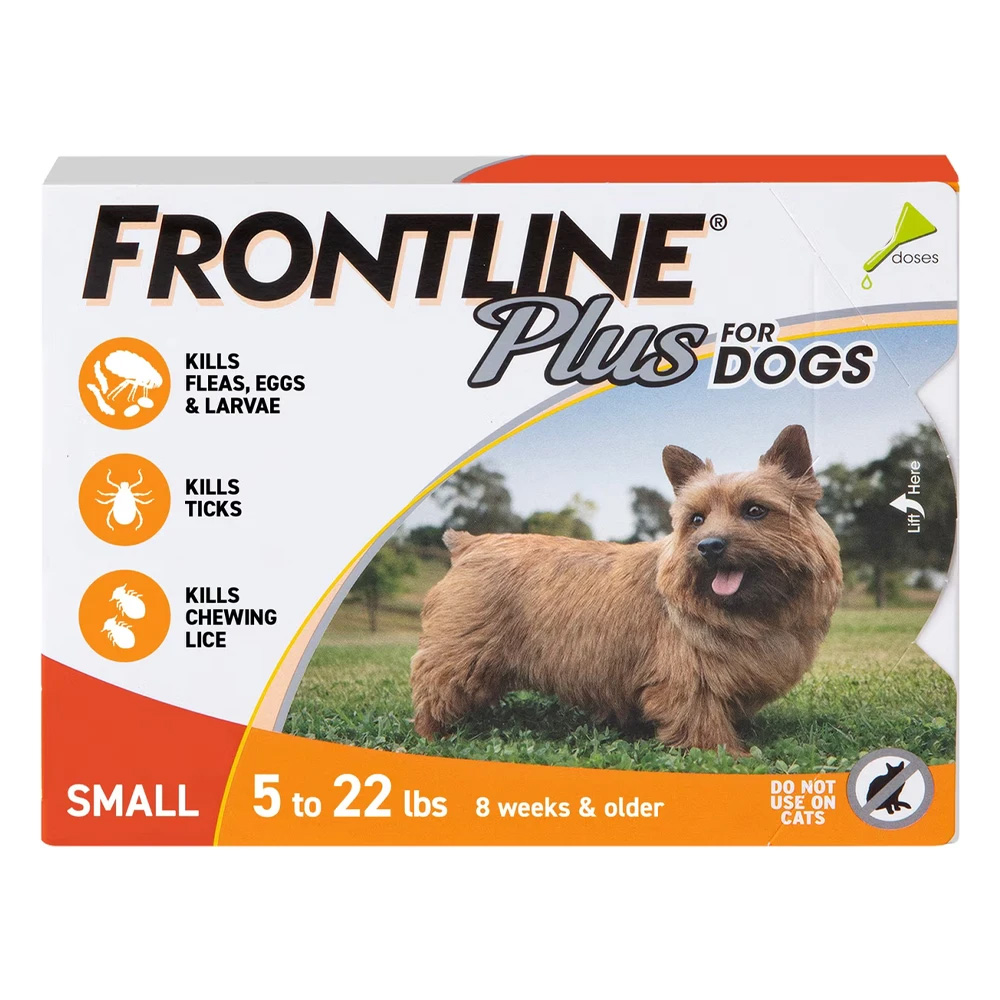 Frontline Plus For Small Dogs Upto 22lbs (Orange) 3 Doses