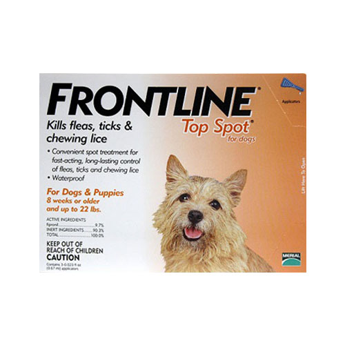 Frontline Top Spot Small Dogs 0-22 Lbs (Orange) 3 Doses