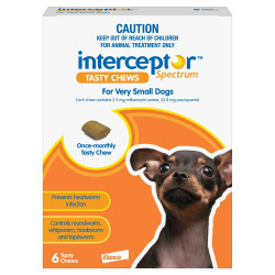 Interceptor For Dogs 2-10 Lbs (Brown) 3 Chews