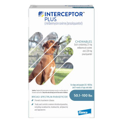 Interceptor Plus Chew (Interceptor Spectrum) For Dogs 50.1- 100lbs (Blue) 3 Chews