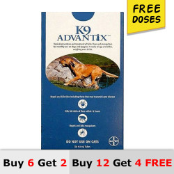 K9 Advantix Extra Large Dogs Over 55 Lbs (Blue) 4 Doses