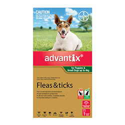 K9 Advantix Small Dogs/Pups 1-10 Lbs (Green) 4 Doses