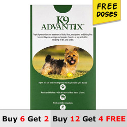 K9 Advantix Small Dogs/Pups 1-10 Lbs (Green) 4 Doses