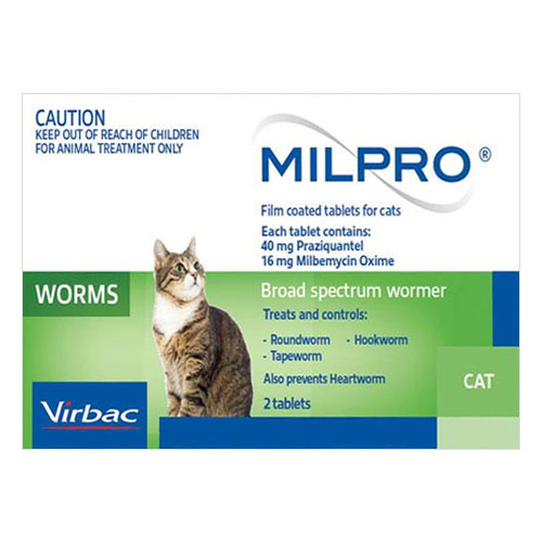 Milpro Allwormer For Cats Over 2 Kg (Over 4lbs) 48 Tablet