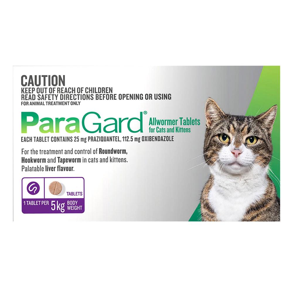 Paragard Wormer For Cats Up To 5 Kg (Upto 11lbs) 4 Tablet