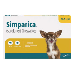 Simparica Chewables For Dogs 2.8-5.5 Lbs (Yellow) 3 Pack