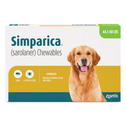 Simparica Chewables For Dogs 44.1-88 Lbs (Green) 3 Pack