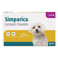 Simparica Chewables For Dogs 5.6-11 Lbs (Purple) 3 Pack